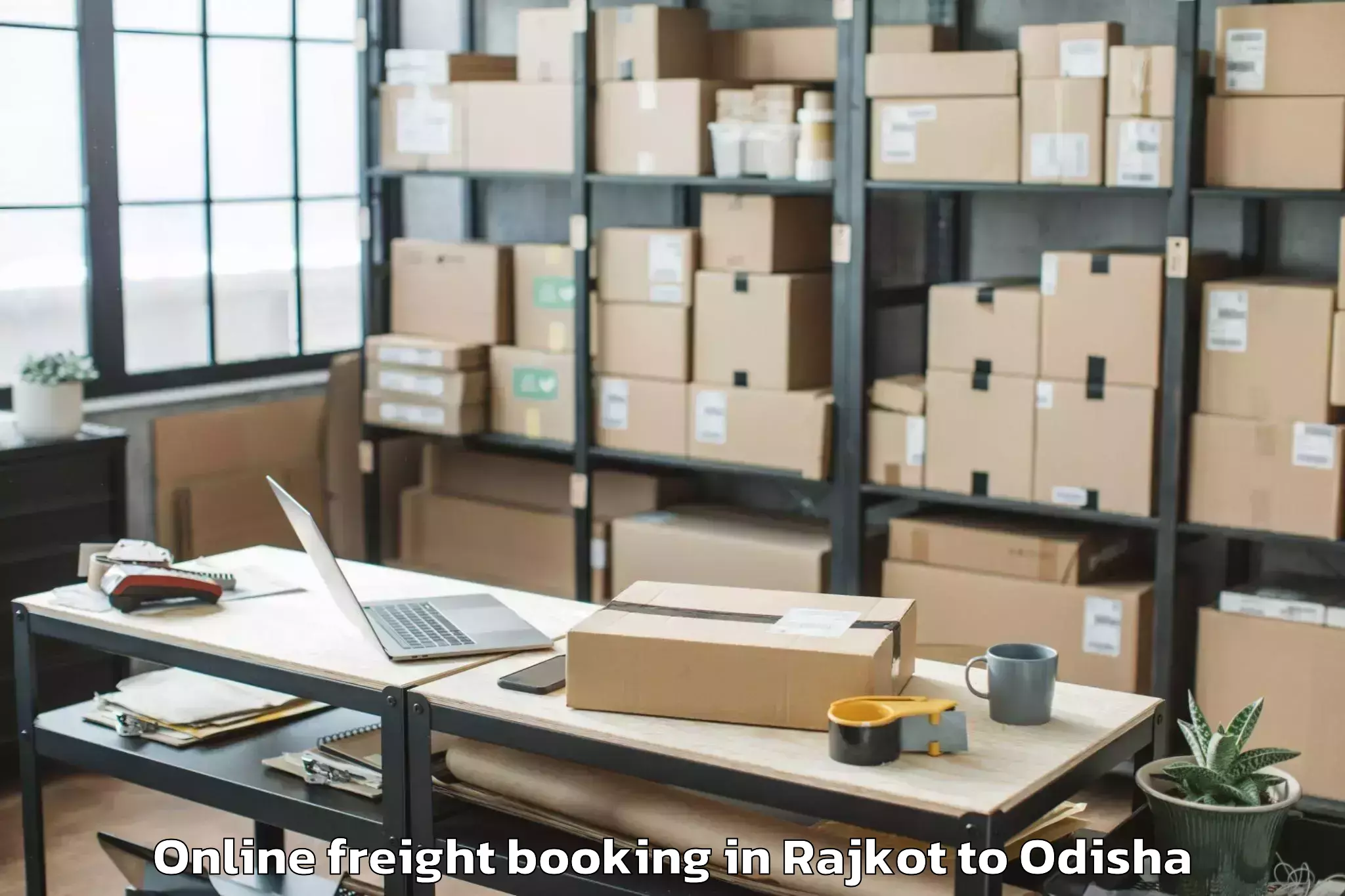 Hassle-Free Rajkot to Odagaon Online Freight Booking